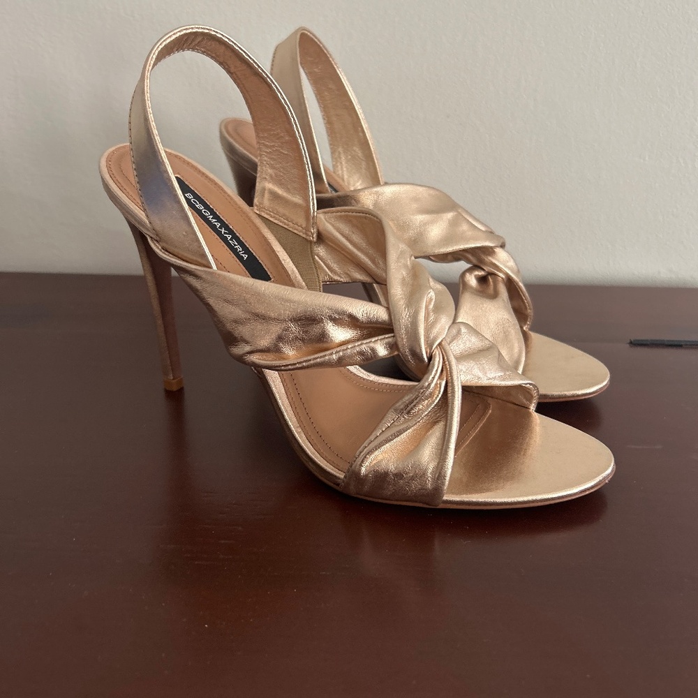 BCBGMaxAzria gold heels